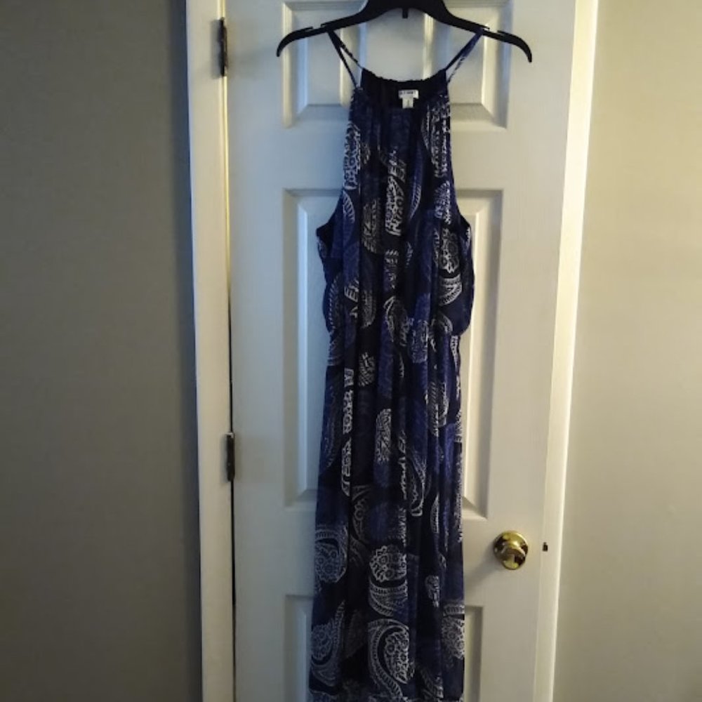 Old Navy Blue Patterned Dress